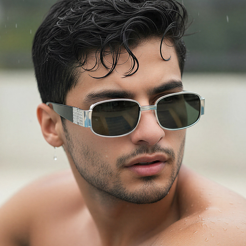 1pc European And American Retro Men'S And Women'S Fashionable Sunglasses Trend Versatile Summer Sun Shading And Uv Protection Fr