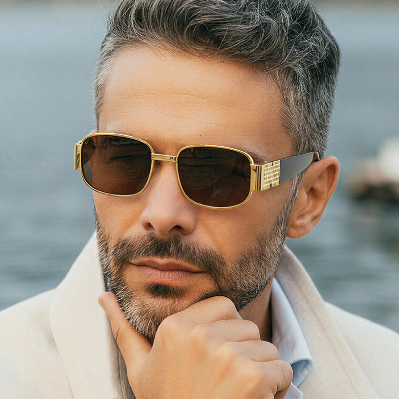 1pc European And American Retro Men'S And Women'S Fashionable Sunglasses Trend Versatile Summer Sun Shading And Uv Protection Fr