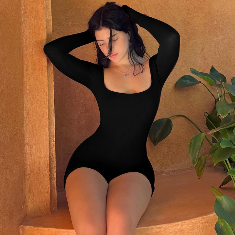 Women's Jumper Sexy Slim Long One Piece Jumpsuit Romper Bodysuit Backless Shaper Bustier Stretchy Elastic Suit Clothes Catsuit