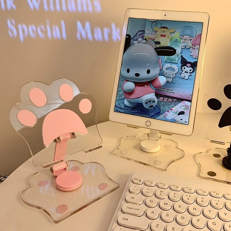 Portable  transparent  cute phone holder  home desktop tablet holder  lazy person  TV watching tool  student dormitory