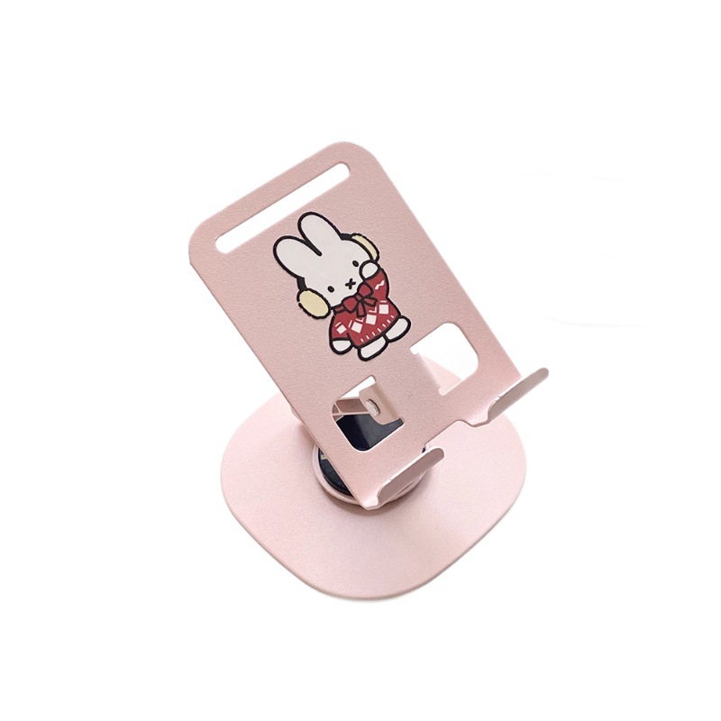 Cartoon Miffy rotatable foldable metal phone holder  portable tablet holder  lazy person  TV show watching tool