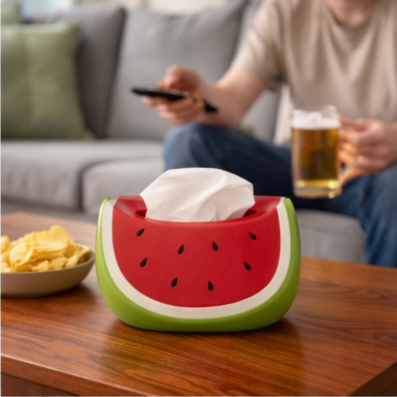 Watermelon tissue box  living room coffee table  desktop creative decoration  dining table paper drawer  storage box
