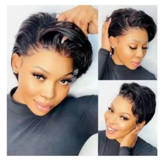 New products Europe and America African Women's short hair cover Black Handsome BoBo Head High Temperature Silk Wig