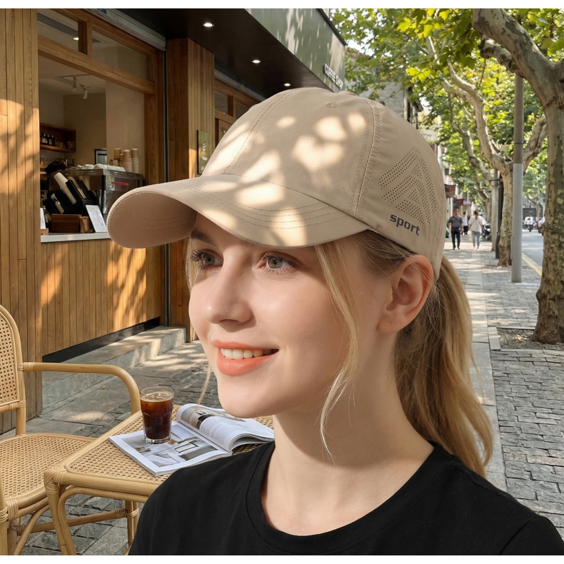 2026 New Summer Lightweight Perforated Breathable Quick-Dry Adjustable Baseball Cap, Unisex for Hiking and Sun Protection