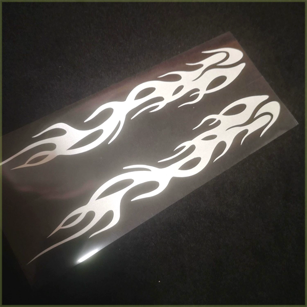 2PCS Reflective Flame Shape Motorcycle Decals Flame Stickers Waterproof Car Sticker Decals Motorcycle Accessories Universal