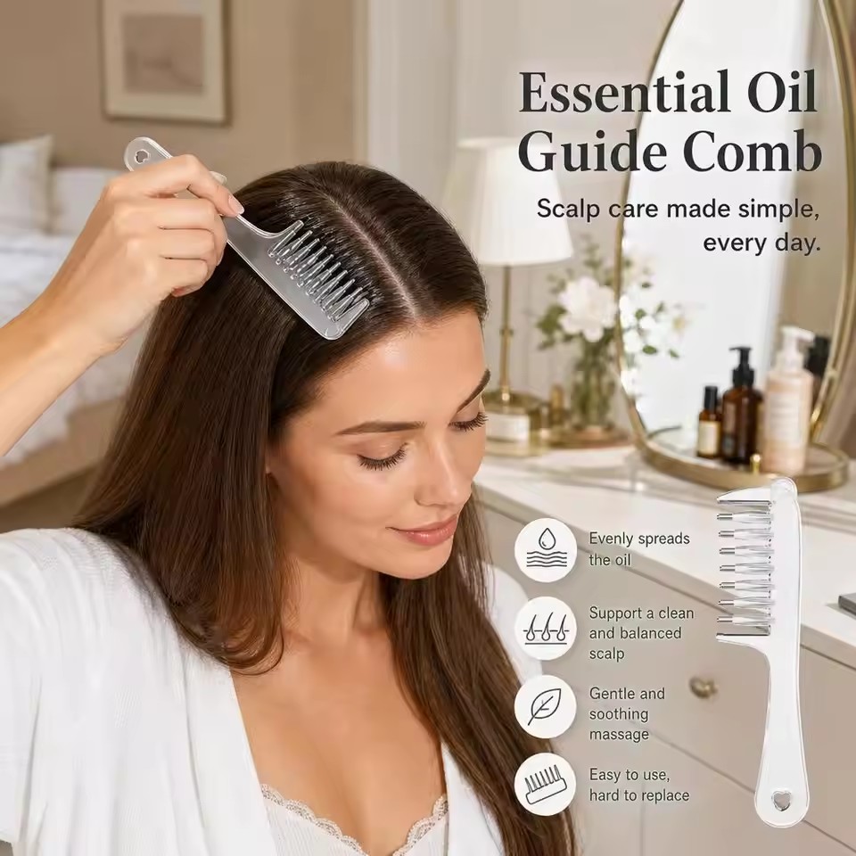 Hair Oil Applicator Scalp Massagers Liquid Comb Mini Massage Comb Essential Oil Liquid Guiding Massager