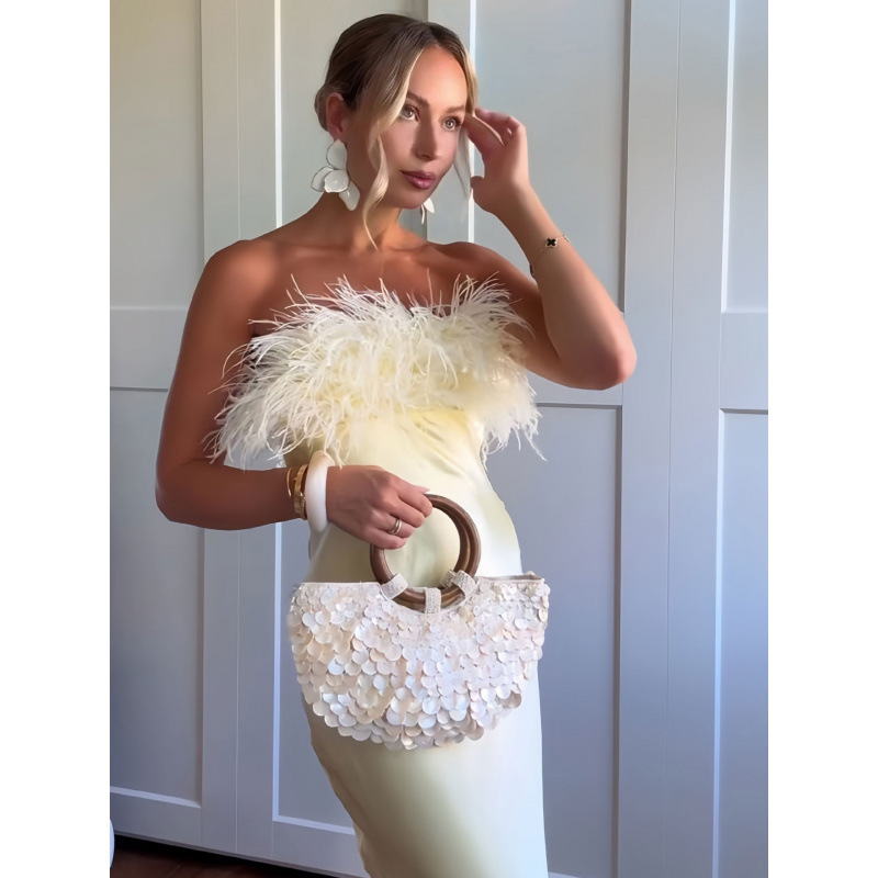 Free delivery of high-quality 2026 new summer women's clothing hot selling sexy strapless slim fit long skirt