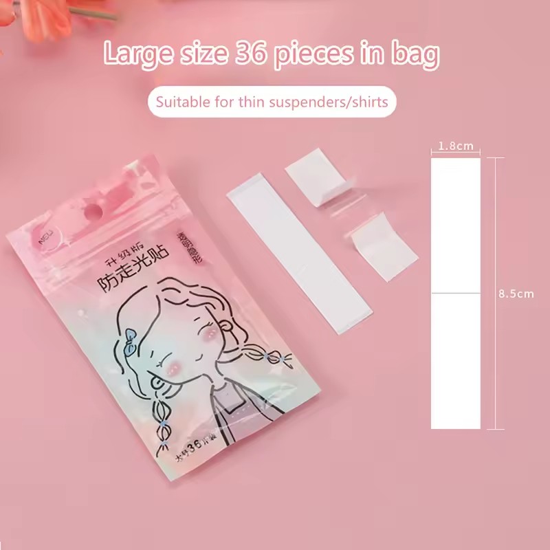 36 Pcs Womens Fashion Clear Double Sided Tape for Clothing and Body Transparent Strong Adhesive for All Skin Tones and Fabric