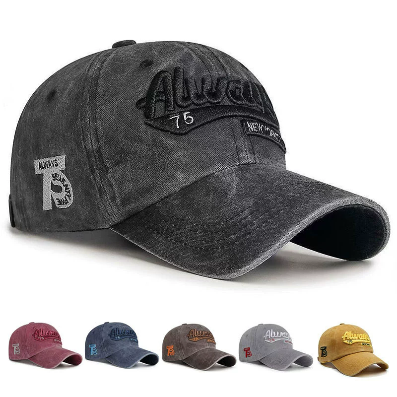 2026 Summer Women Men Baseball Cap Fashion Letter Embroidery Snapback Hat Vintage Washed Cotton Unisex Hip Hop Sun Hat Casquette
