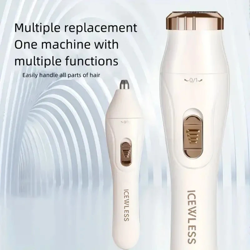 USB Charging Three in One Shaver, Women's Home Multifunctional Underarm Hair Removal Device, Eyebrow Trimmer, Nose Hair Remover