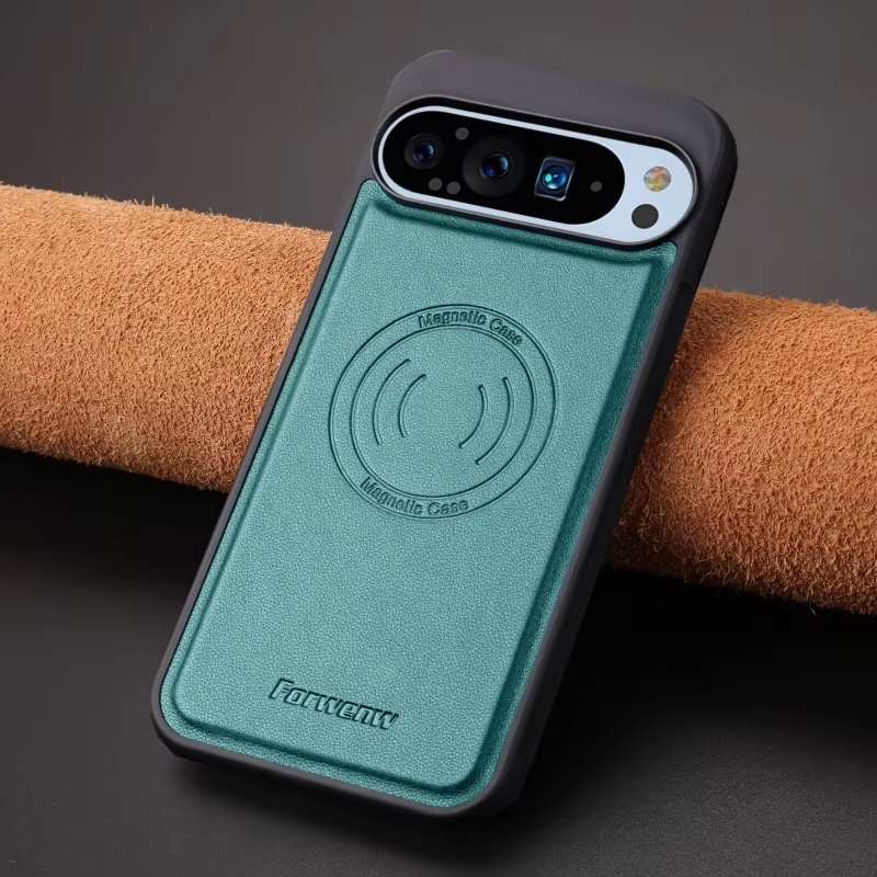 Luxury PU Leather Car Magnetic Phone Case for Google Pixel 10 9 Pro XL Pro 9A 7A 7 6A 6 Back Cover Wireless Charging Hoesje Bag