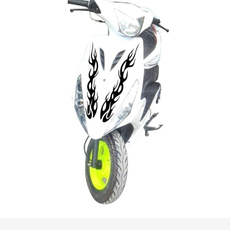 2PCS Reflective Flame Shape Motorcycle Decals Flame Stickers Waterproof Car Sticker Decals Motorcycle Accessories Universal
