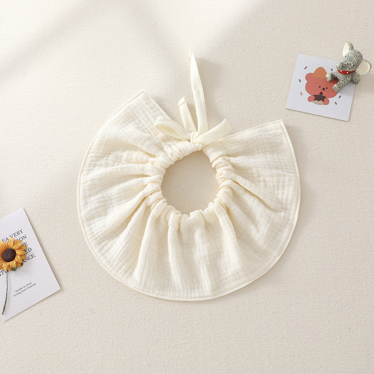 New fashionable baby bib made of cotton gauze milk towel baby strap bib newborn drool towel anti spitting soft and absorbent