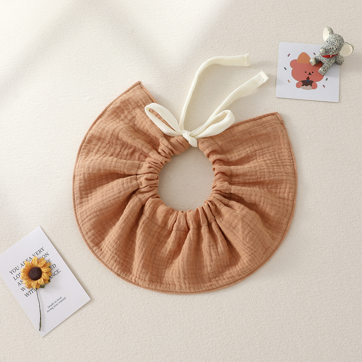 New fashionable baby bib made of cotton gauze milk towel baby strap bib newborn drool towel anti spitting soft and absorbent