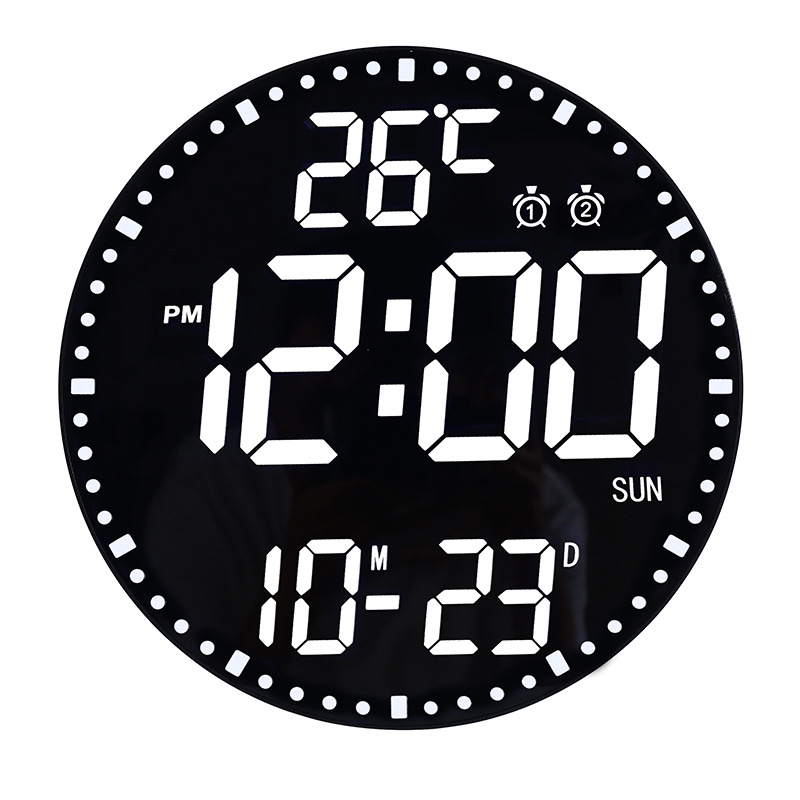 12-inch RGB Colorful LED Wall Clock - Creative and Simple Living Room Clock