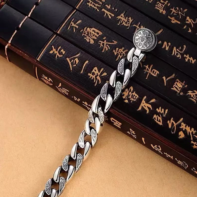 NEW Sterling Silver Bracelets vintage side chain For Men Women Exquisite Student Girlfriend Jewelry Accessories Wedding Gift