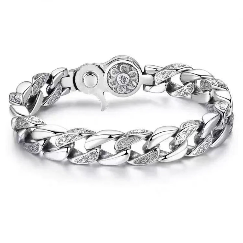 NEW Sterling Silver Bracelets vintage side chain For Men Women Exquisite Student Girlfriend Jewelry Accessories Wedding Gift