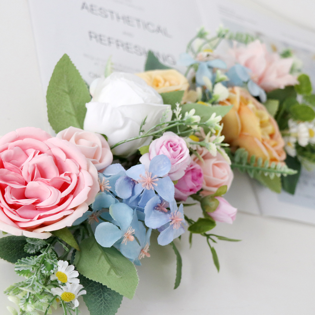 Flower cake decoration ornaments wedding birthday banquet dessert table flower engagement wedding celebration floral arrangement