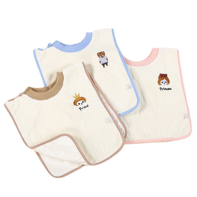 Coral fleece children's four season wash towel  multifunctional waterproof  baby face mask  brush brush pocket  drool towel