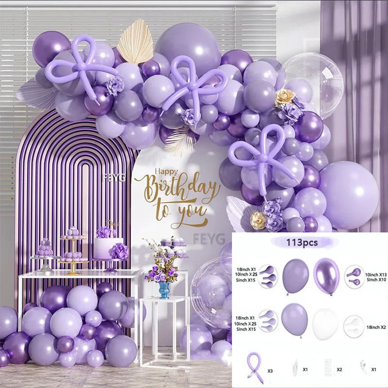 Bowknot Balloon Garland Kit, Bow Balloon Arch Set for Wedding, 1st Birthday Party, Baby Shower Decorations
