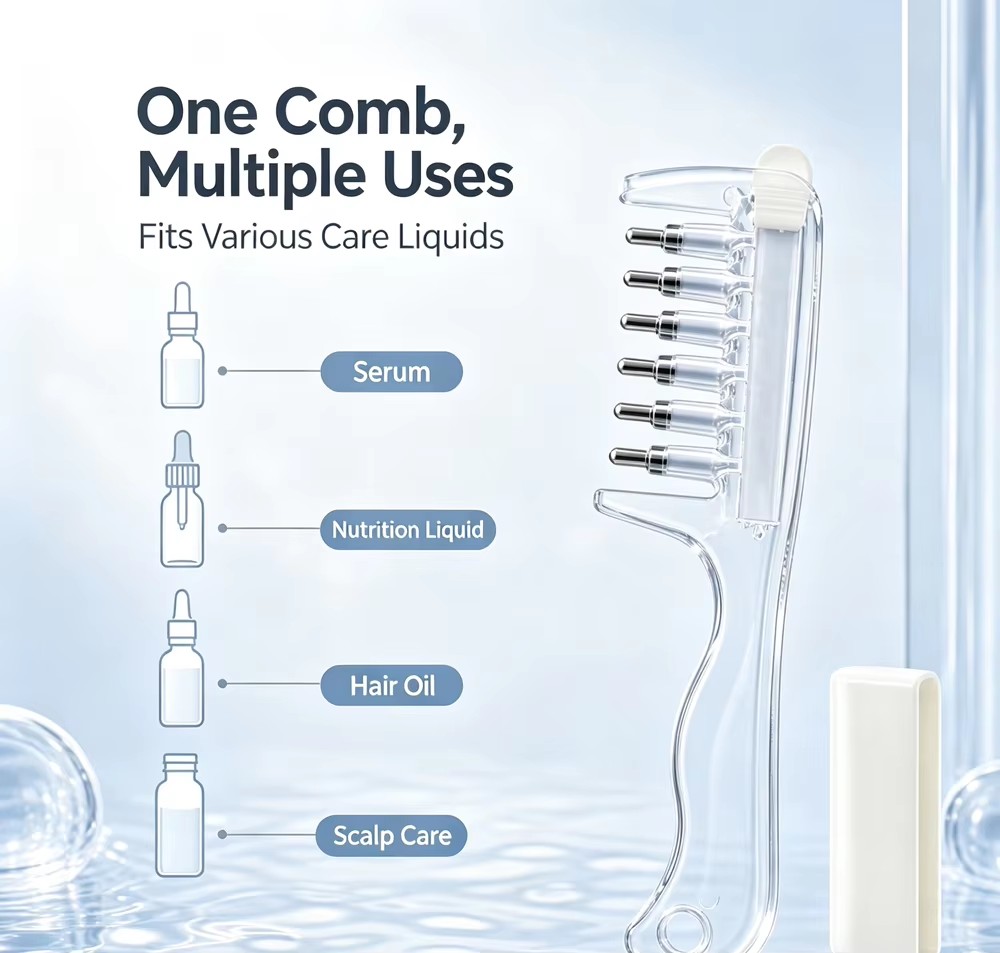 Hair Oil Applicator Scalp Massagers Liquid Comb Mini Massage Comb Essential Oil Liquid Guiding Massager