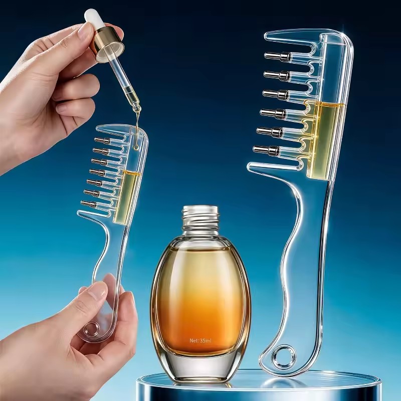Hair Oil Applicator Scalp Massagers Liquid Comb Mini Massage Comb Essential Oil Liquid Guiding Massager