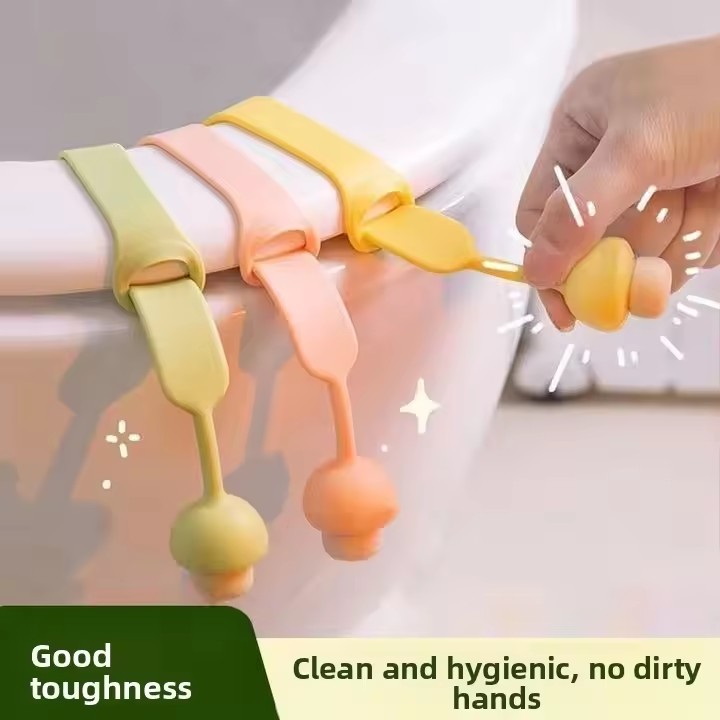 Silicone Toilet Seat Lifter Handle Avoid Touching Toilet Seat 4 Pcs Washable and Resusable Toilet Lid Lifter Opener