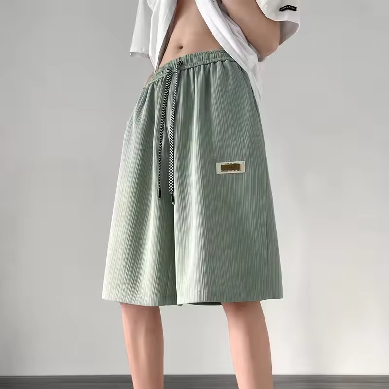 Sports Ice silk Shorts Breathable comfortable Summer Quick drying shorts Solid home shorts sports Knee length Loose casual Pants