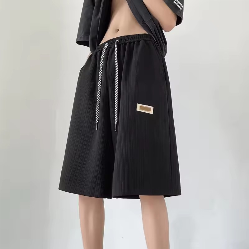 Sports Ice silk Shorts Breathable comfortable Summer Quick drying shorts Solid home shorts sports Knee length Loose casual Pants