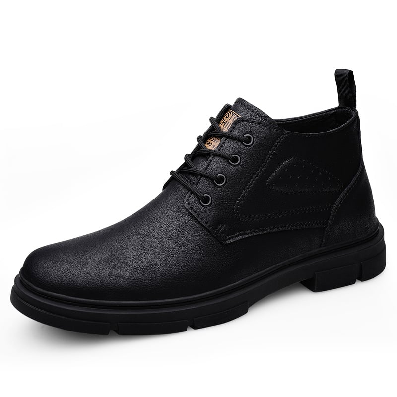 SocNoDn Men's Business Boots 2026 Spring Autumn Casual Leather Boots Male Work Boots Wear Resistant Boots Comfortable