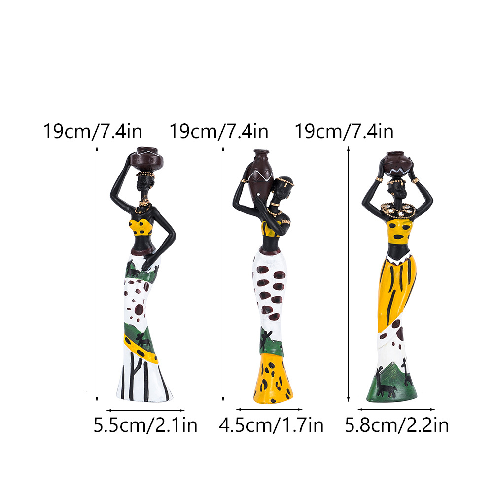 New Fashionable African Black Women Character Art Resin Crafts Home Living Room Entrances Desktop Decorations Ornaments