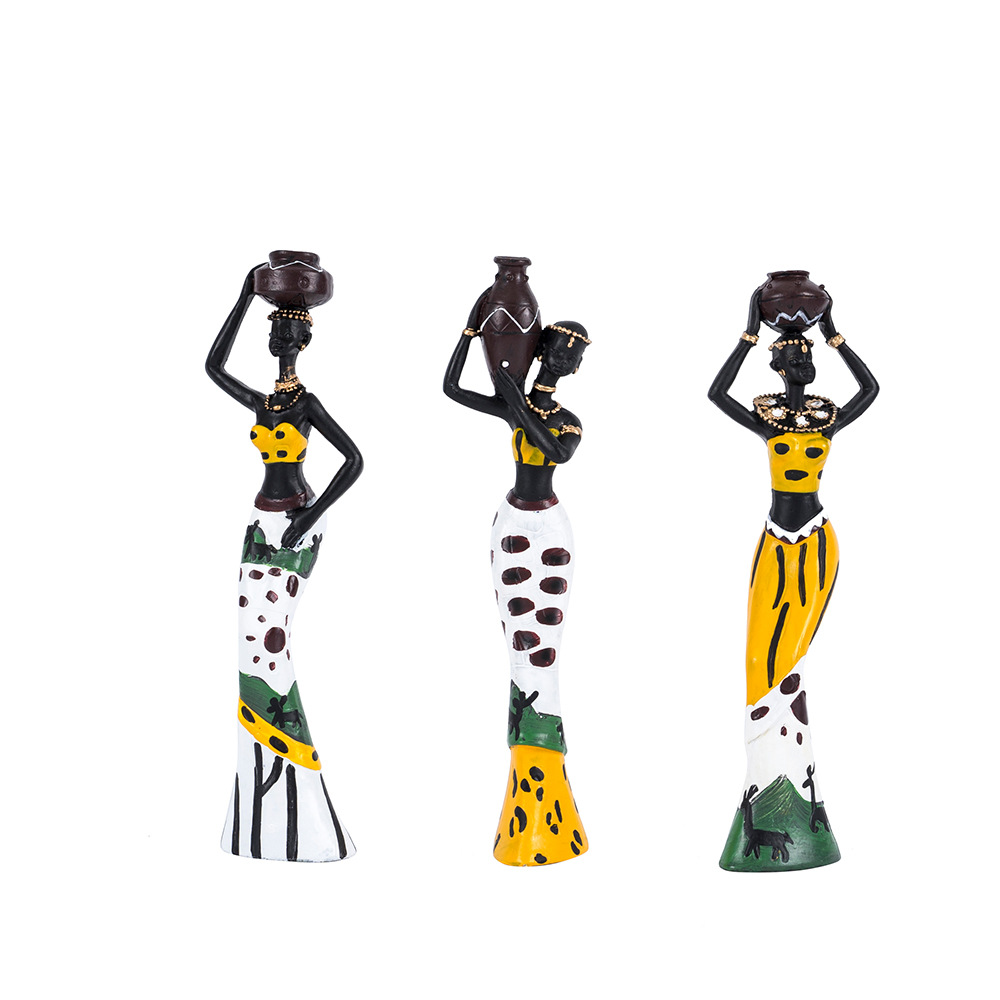 New Fashionable African Black Women Character Art Resin Crafts Home Living Room Entrances Desktop Decorations Ornaments