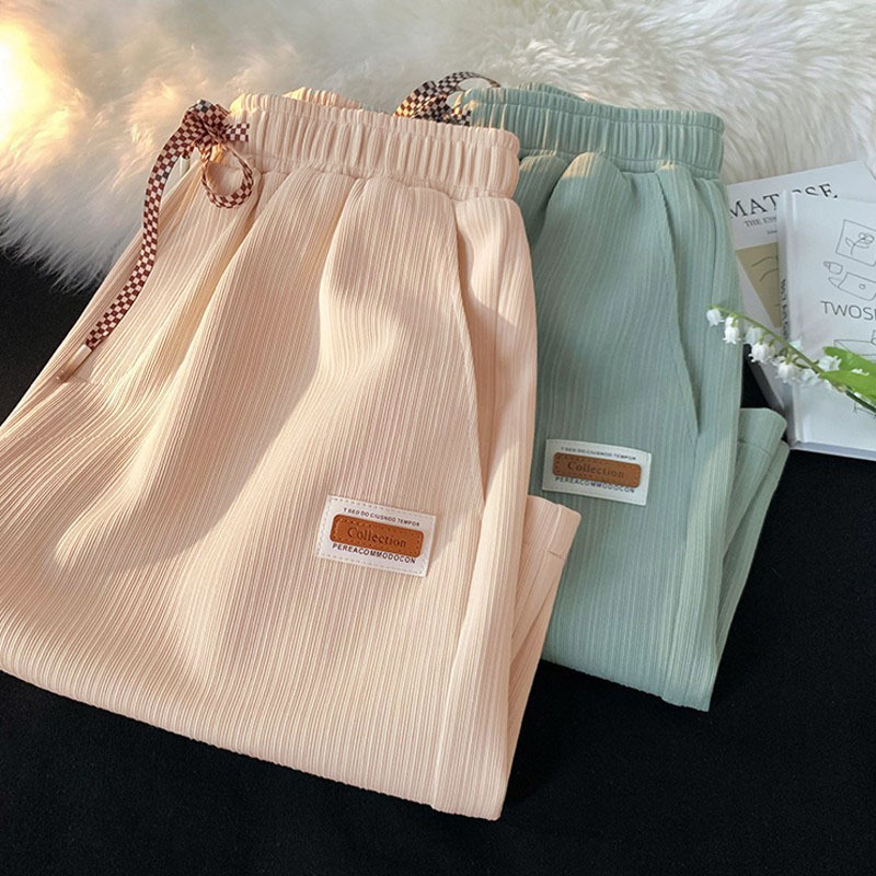 2026 New Summer Thin Men's Casual Beach Shorts Baggy Striped Breathable Sports Short Men Jogging Knee Length Pants Sweatpants