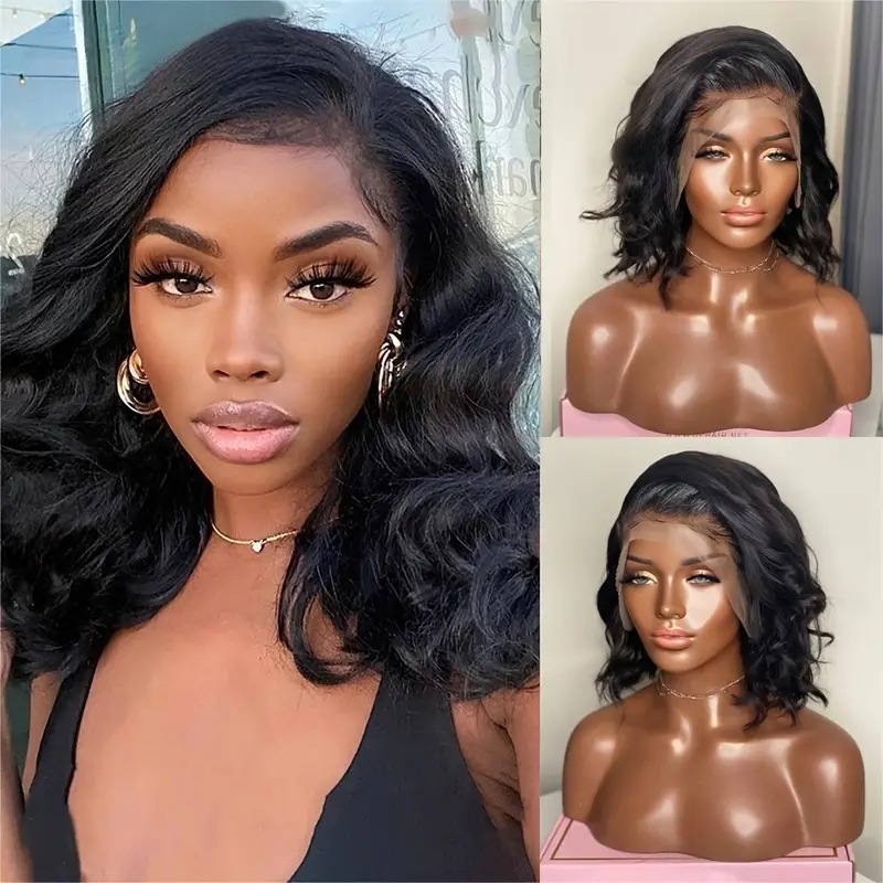 European and American fashion wave mid long hair lace wig, popular lace wig in Africa