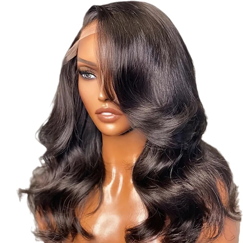 European and American fashion wave mid long hair lace wig, popular lace wig in Africa