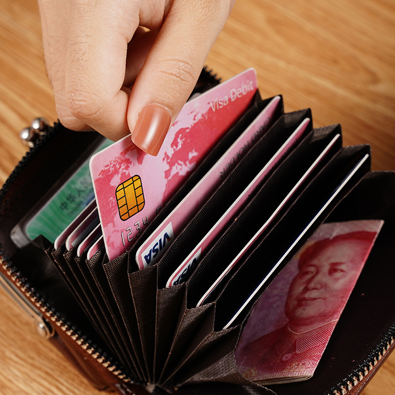 Ladies' new fashionable casual versatile trendy buckle coin purse 4-inch zipper clip bag light luxury handbag retro bag