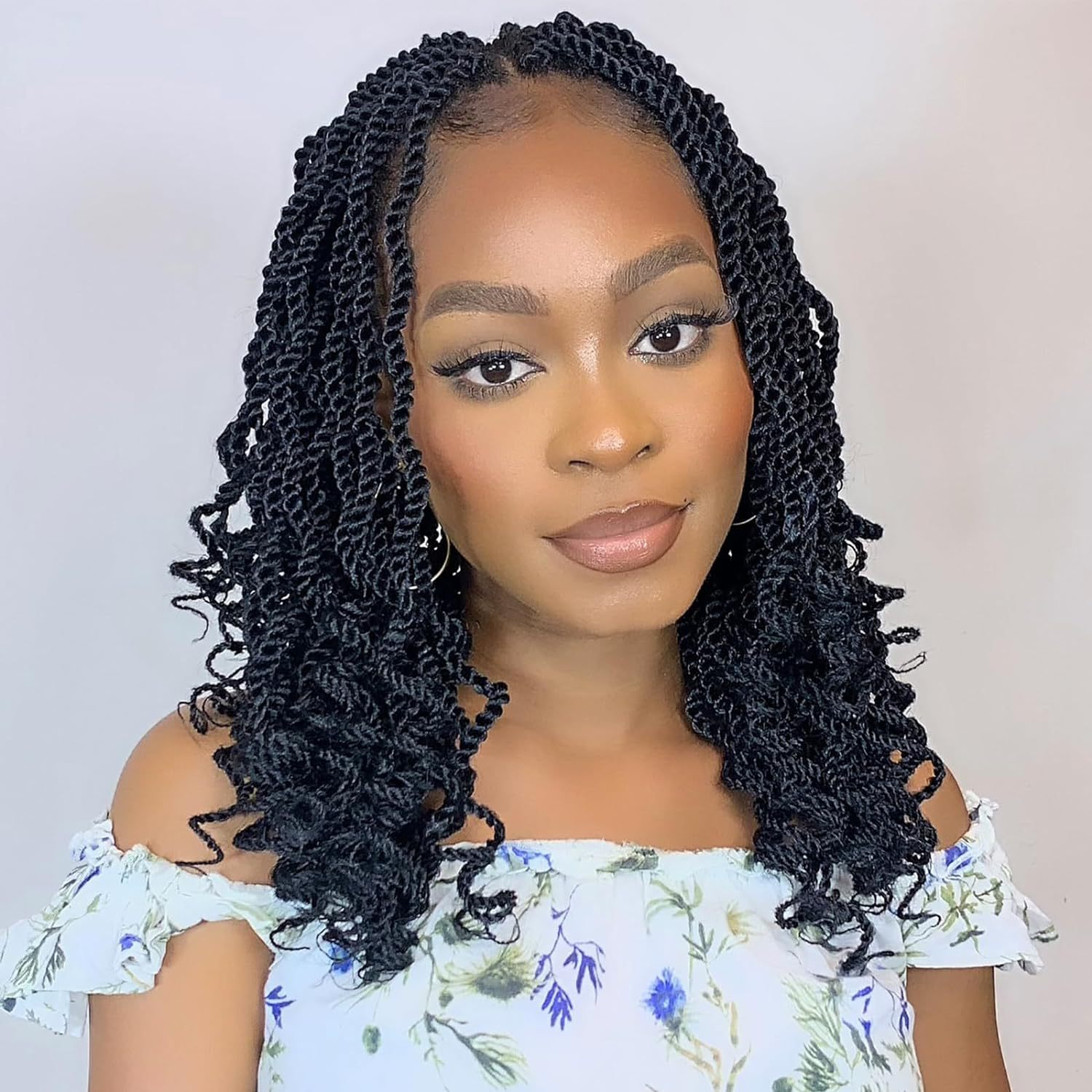 2026 Pre-looped Senegalese Twist Crochet Braids 8/12 Inch 15 Strands Soft Synthetic Hair Extensions for Women