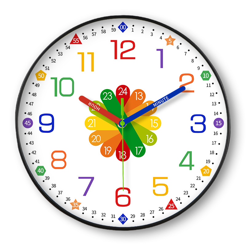 Early education learning clock - wall-mounted children's learning clock