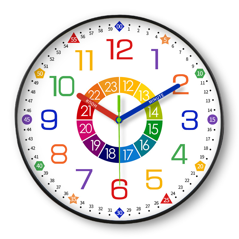 Early education learning clock - wall-mounted children's learning clock