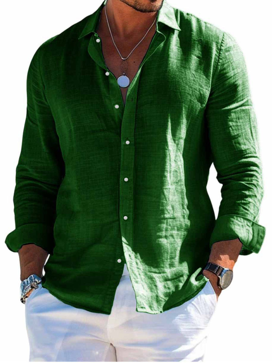 3D printed shirt hot item lapel beach long sleeved shirt