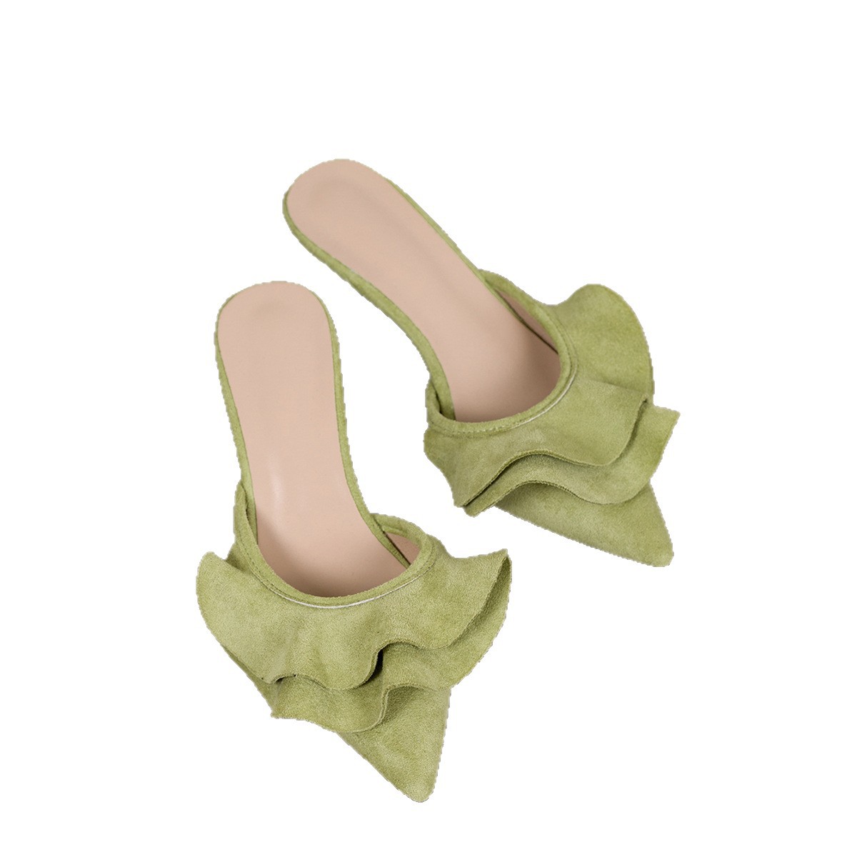 Free delivery of high-quality 2026 new summer women's shoes hot selling pointed high heels, toe caps, thin heels, slippers