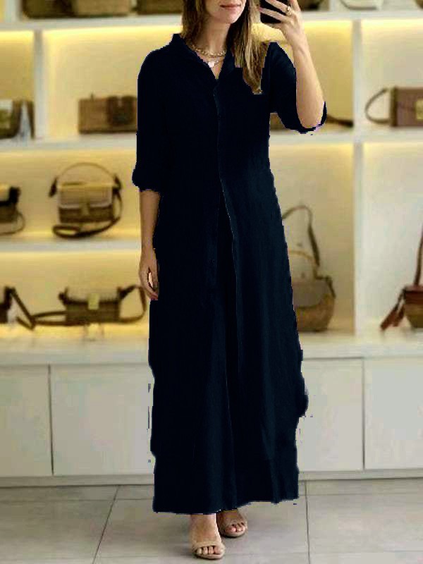 New Summer and Autumn Slim-Fitting Waist-Cinching Long Sleeve Shirt and Wide Leg Pants Set for Women