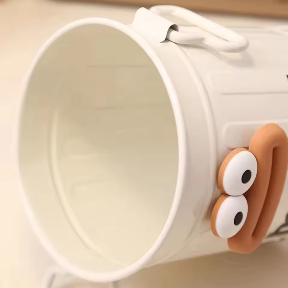 1pc Cartoon Personality Pen Holder Set, Desktop Organizer Bucket, Ideal Gift for Home and Study Stationery Storage