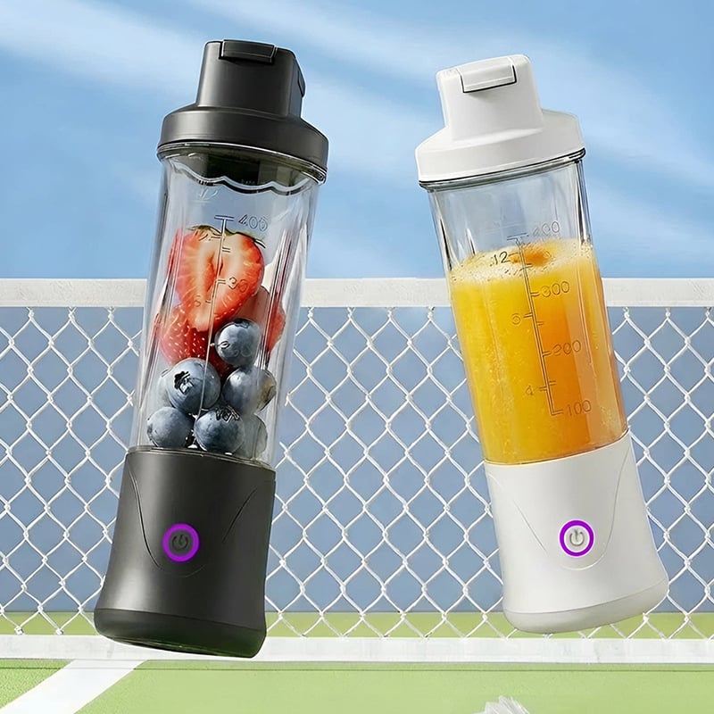 12-Blade Portable Juice Cup, 40W/60W USB Rechargeable Blender with 1500mAh Battery, 40s Fast Juicing, Sporty Design, UK Charging