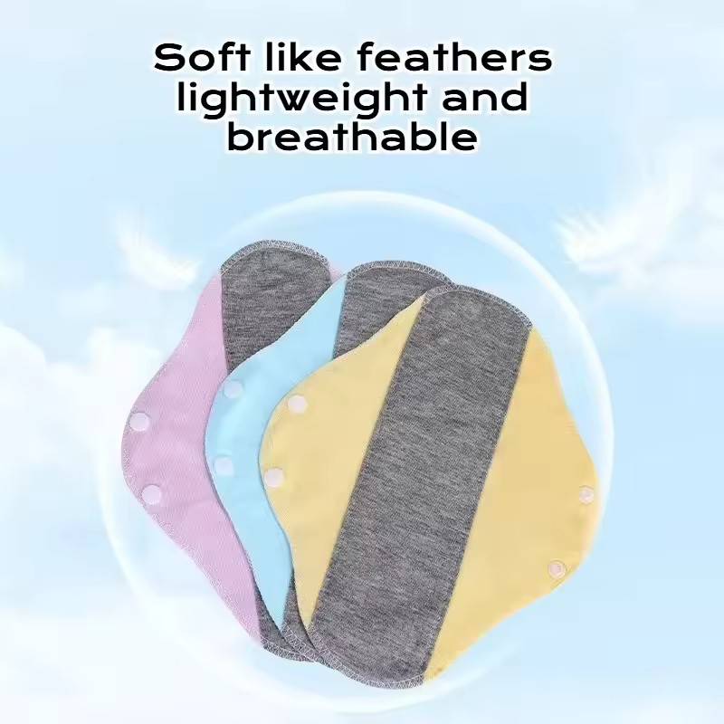 3Pcs Reusable Adult Diaper Incontinence Pads Menstrual Cloth Non-slip Soft Pads Washable Panty Liners Feminine Hygiene Pad