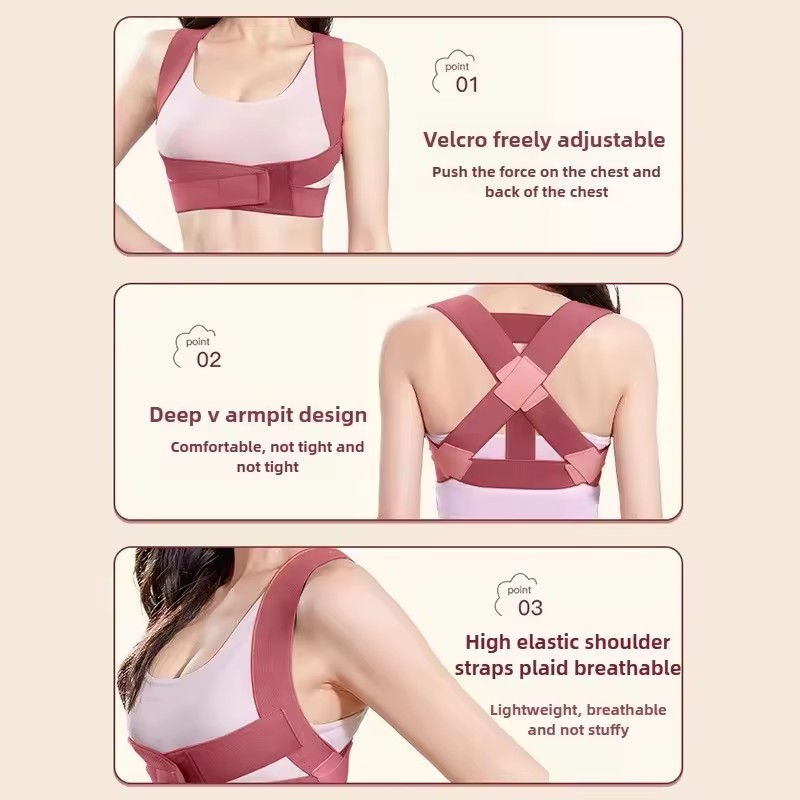 Invisible Back Posture Corrector Breathable Adjustable Shoulder Support Brace for Men Women Students Hunchback Correction
