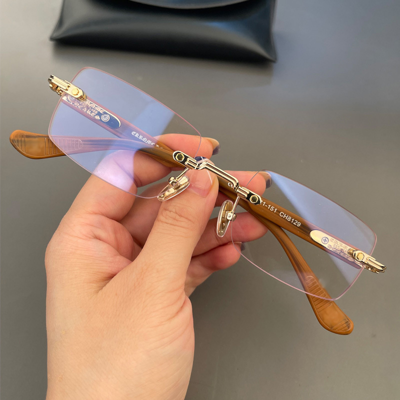 Frameless Kronos Same Style Glasses Frame Personalized Men and Women Ultra Light Fashion Versatile Sunglasses