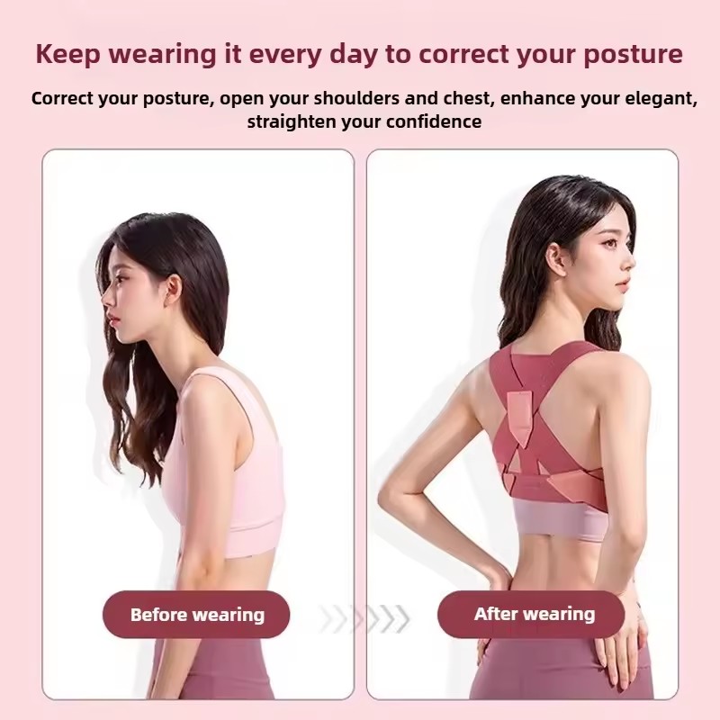 Invisible Back Posture Corrector Breathable Adjustable Shoulder Support Brace for Men Women Students Hunchback Correction