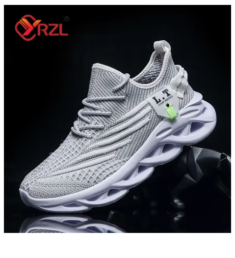 Men Sports Running Black Jogging Shoes Casual Sneakers Outdoor Breathable Mesh Women Light Shock-absorption Black Tennis