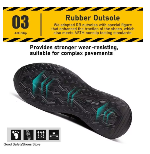 Safety Shoes Men For Work Sneakers Women Men Steel Toe Work Shoes Security Protective Shoes Lightweight Anti-Smash Anti-Puncture